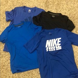 Lot of 4 Youth Drifit shirts NIKE adidas bcg